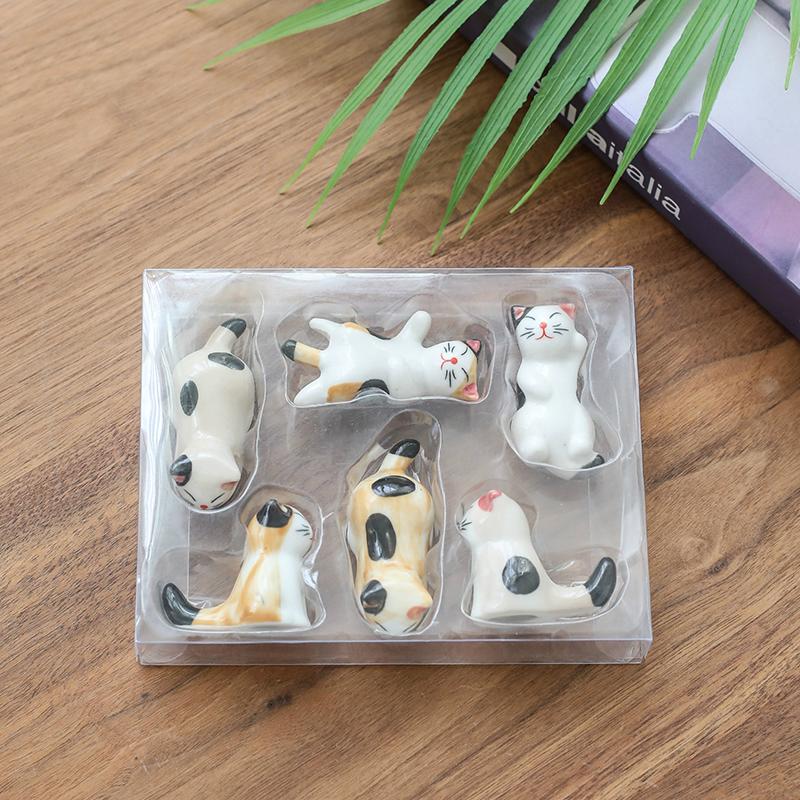 5/6 Τεμ. Ιαπωνική Κεραμική Γάτα της Τύχης Θήκη Στήριξης για Ξυλάκια Φαγητού Μαξιλαράκι για Ξυλάκια Φαγητού Θήκη Στήριξης Ξυλάκια Φαγητού Εστιατορίου Θήκη για Στυλό Διακόσμηση Τραπεζιού