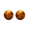 Retro Hong Kong Style Smudged Cat'S Eye Round Ball Stud Earrings Female Maillard Style High-End Earrings Fashion Design Temperament Earrings