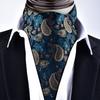 Floral Pattern Ascot Tie Paisley Polka Dot Self Tie Vintage Cravat Tie  Wedding Party