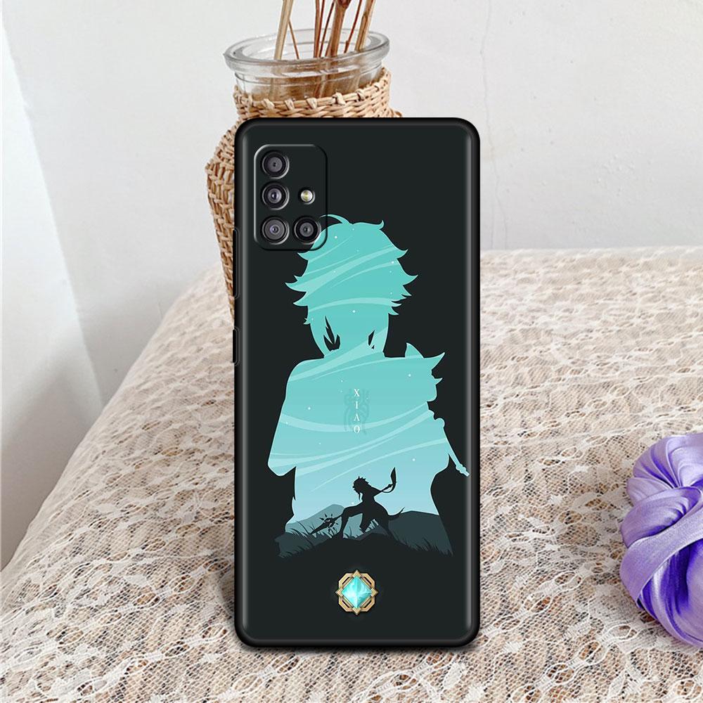Genshin Impact Anime Funda Pro Samsung A51 A71 A12 A21s Pouzdro pro Galaxy A31 A32 A52 A02s A11 A72 A41 Matný měkký kryt telefonu