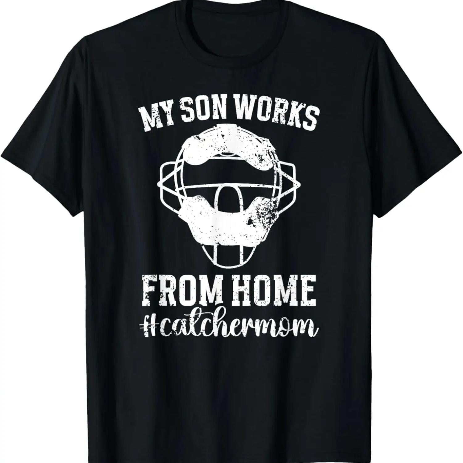 Funny Baseball Catcher Mom Of A Baseball Catcher Mother T-Shirt XXXXXL чёрный