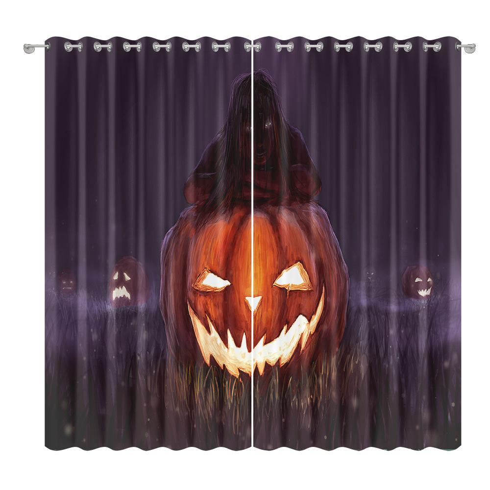 Halloween Curtain Cloth Bedroom Living Room Balcony Blackout Curtain Office Hotel Insulation Curtain