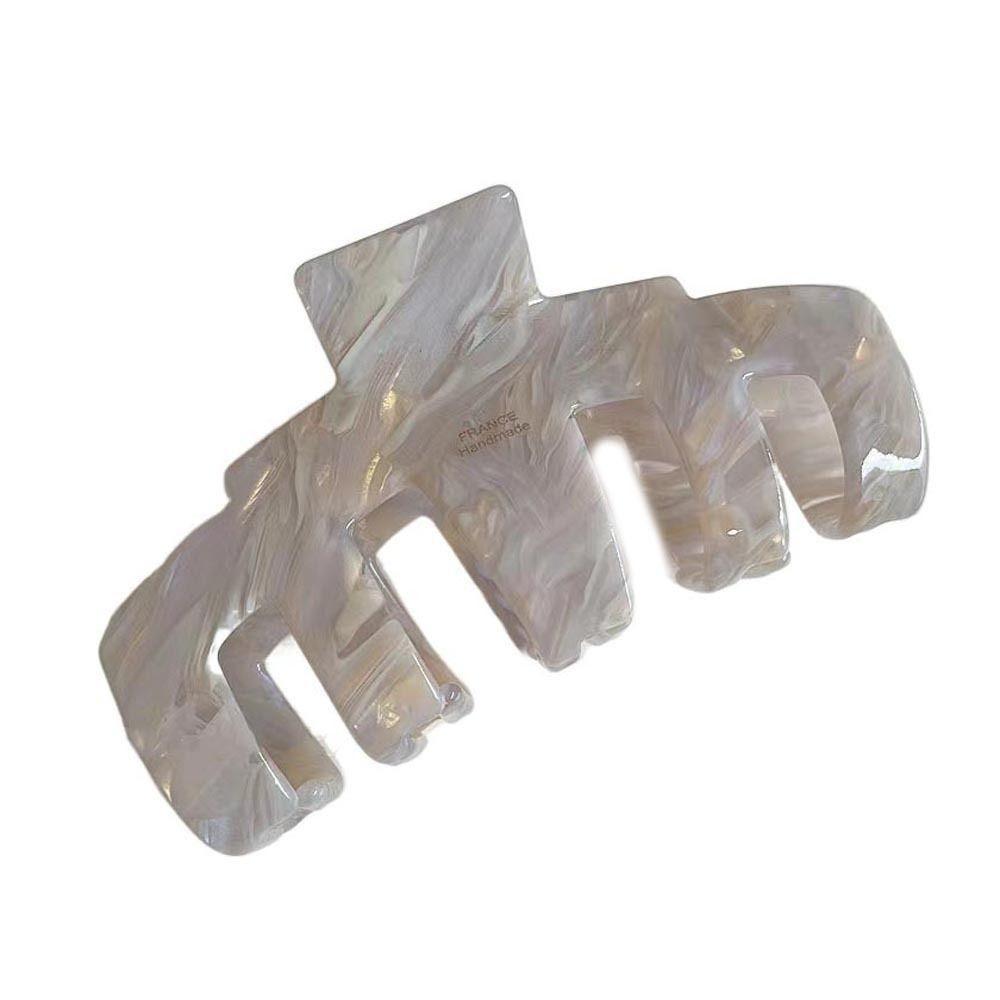 

Sweet Ponytail Holder Gifts For Girls Acetate Hair Claws Letter Women Hair Clips Korean Shark Clip бежевый