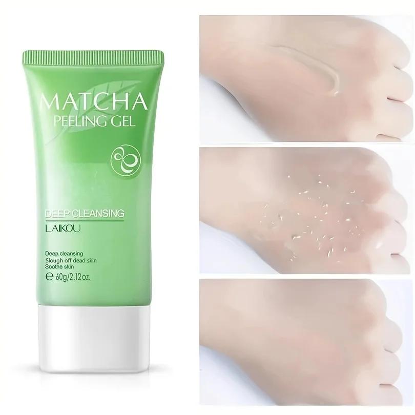 Matcha Exfoliating Peeling Gel by LAIKOU Deep Cleansing Facial Scrub Moisturizing Nourishing Skin Care