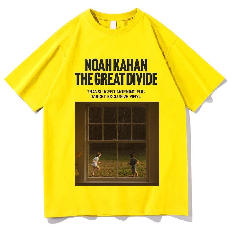 2026 Noah Kahan The Great Divide Maglietta Vintage Casual Streetwear Moda Unisex Cotone Puro T-shirt Grafica Manica Corta Regali per Fan