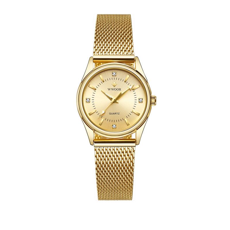 WWOOR Women's Mesh Band Quartz Waterproof Watch