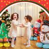 3 Pcs Christmas Balloon Giant, 4D Christmas Tree Santa Claus Snowman with Base Balloon for New Year Party Decorations Supplies