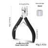 Angled Tip Cuticle Nippers - Beak-Like Clip, Silicone Handle for Nail Groove & Dead Skin Removal
