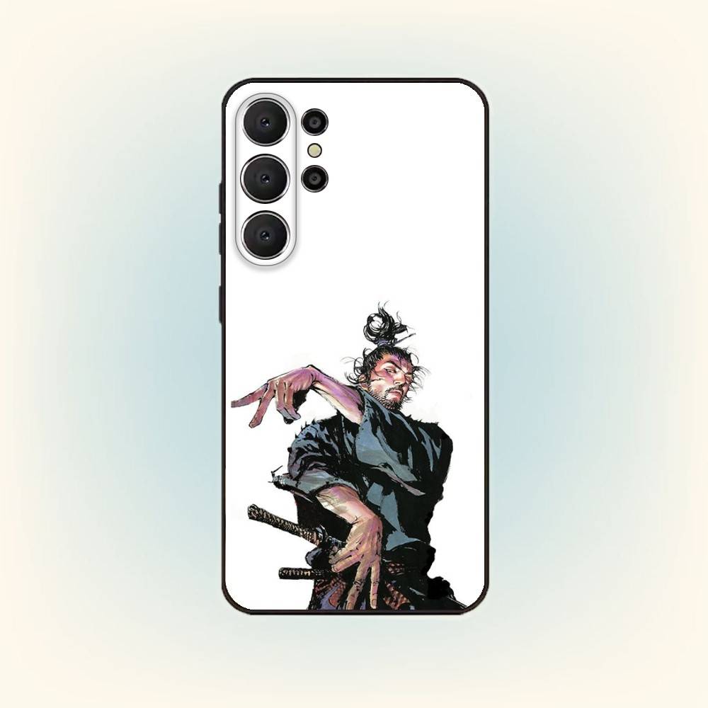 Vagabond M-Miyamoto M-Musashi Fodral För Samsung S26,S25,24,23,22,30,21,10,9,Ultra,Plus,Lite,Svart Mjukt Fodral