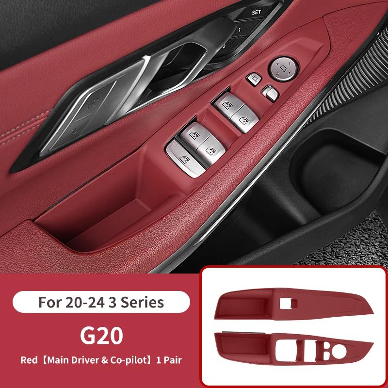 BAAU1 2025 Hot For BMW 3 Series G20 2020-2024 Car Front Door Armrest Window Switch Panel Trim Protect Accessories Auto Inner Door Hand