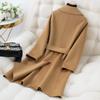 New Women's Autumn/Winter Double-Faced 100% Wool Long Slimming Overcoat
