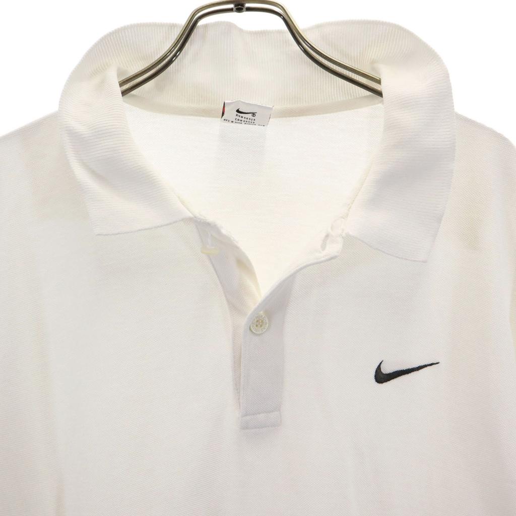 Nike Short Sleeve Polo Shirt L Off White Men's Used
