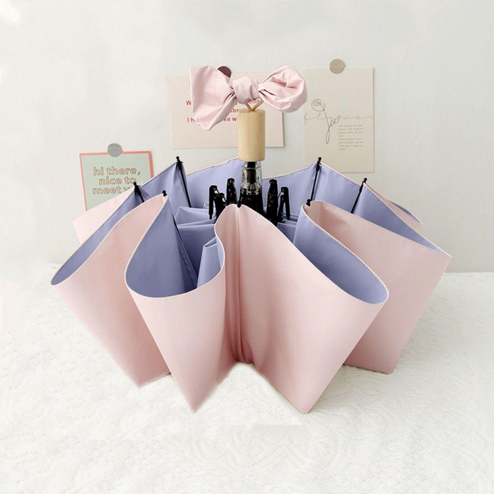 UV Protection Color Glue Umbrella UPF 50+ All-weather Rain or Shine Folding Umbrella Thickened Anti-UV Coating