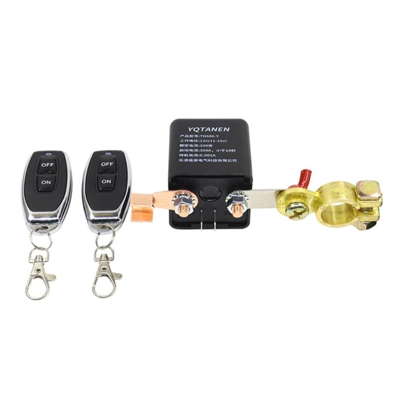 Fernbedienbarer Batterietrennschalter für Autos, Wohnmobile, Lkw DC12V 200A Kabellose Fernbedienung Diebstahlschutz Einfache Bedienung
