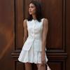 Summer Sweet Elegant Waistcoat +Mini Skirt Two Piece Set, Casual European American Style Outfit