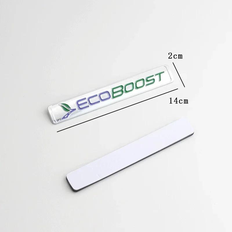 3D Metall Ecoboost Logo Heckklappen Emblem Abzeichen Aufkleber für Ford Focus Fiesta Kuga Escape Mondeo Edge Ecosport