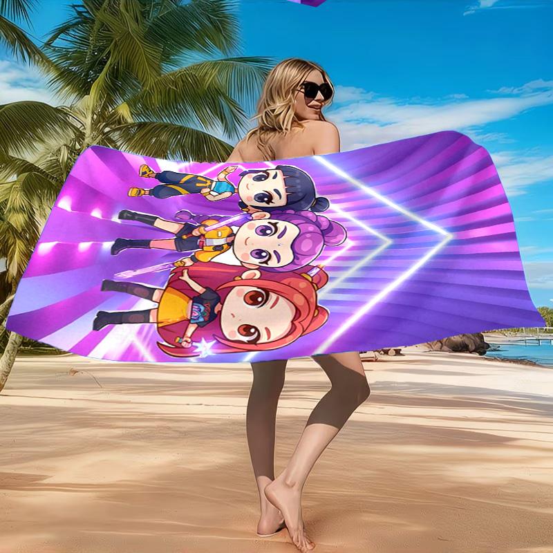 Kpop Demon Hunters: Starlight Adventure Beach Towel, Quick-drying, Easy to Care for, Suitable for Both Fitness and Beach Vacations,Sports Essential