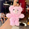 Cartoon Teddy Bear Plush Toy Bow Decoration Animal Doll Keychain Pendant Kid
