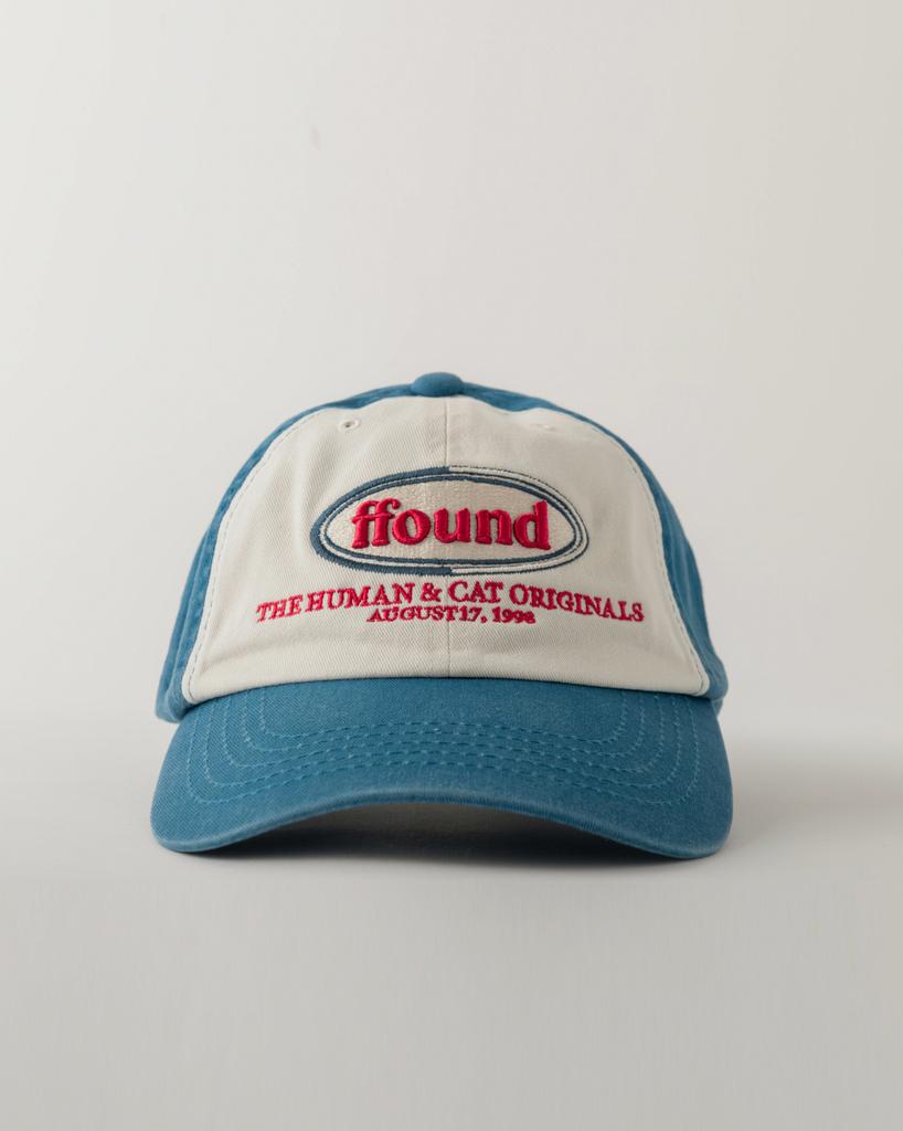 HUMAN N CAT Found Washed Vintage Peach Ball Cap [Blue]
