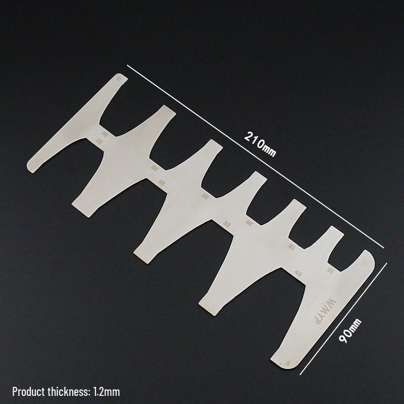 Stainless Steel Belt Template Ruler for DIY Leather Crafting – Waistband and Watch Strap Round Tail Pattern Maker Unmatched Item