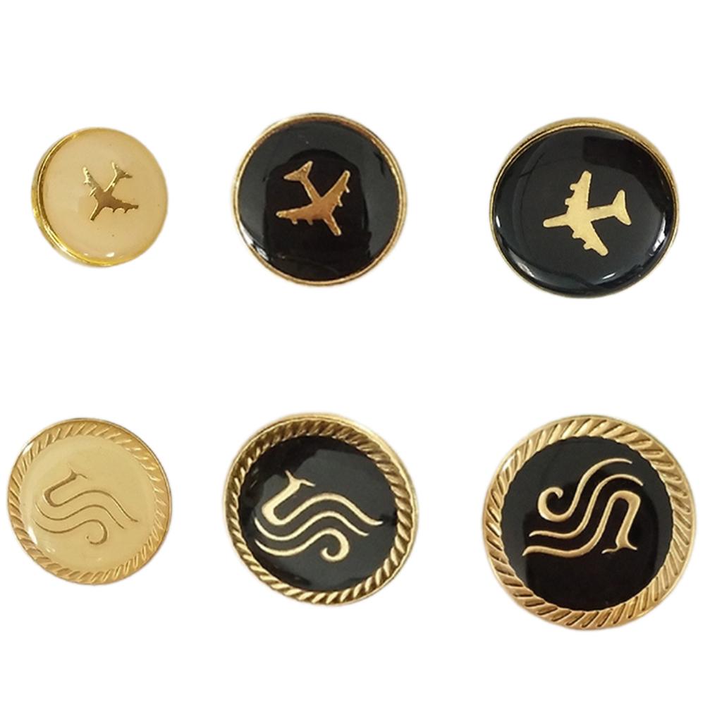 4 Pcs Alloy Buttons Uniform Buttons Dress Buttons Jackets Pants Buttons Sewing Buttons Craft Buttons for Uniforms