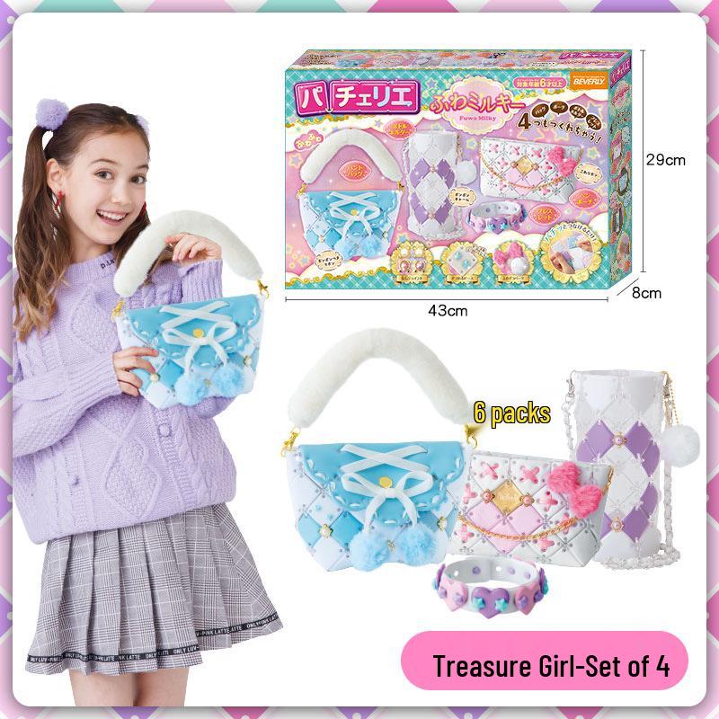 Handmade Japanese Puzzle DIY Bag for Girls (Ages 3-9) - Educational Toy & Birthday Gift