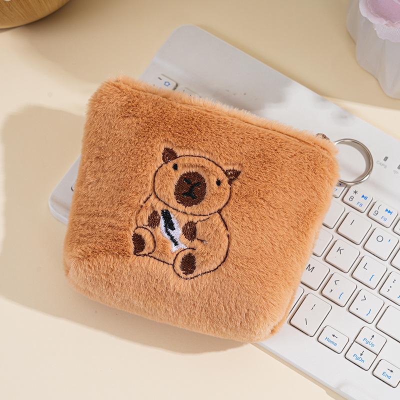 

Модный мультяшный плюшевый кошелек для монет и визитница с капибарой для детей