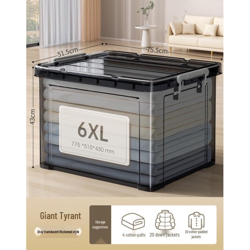 Transparent Large-Capacity Storage Box for Clothes, Toys, Snacks, and More