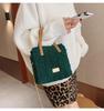 DIY TikTok-Style Grid Woven Plush Handbag - Fashionable Retro Women's Shoulder Bag