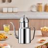 Leakproof Stainless Steel Oil Dispenser Bottle, Container with Handle for Kitchen.