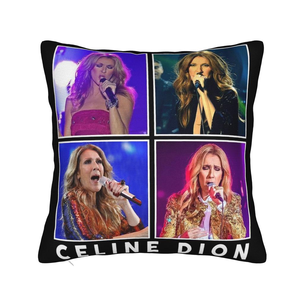 Celines Dion Pillowcase Soft Polyester Cushion Cover Decorative Throw Pillow Case Cover Home Zippered 45*45Cm