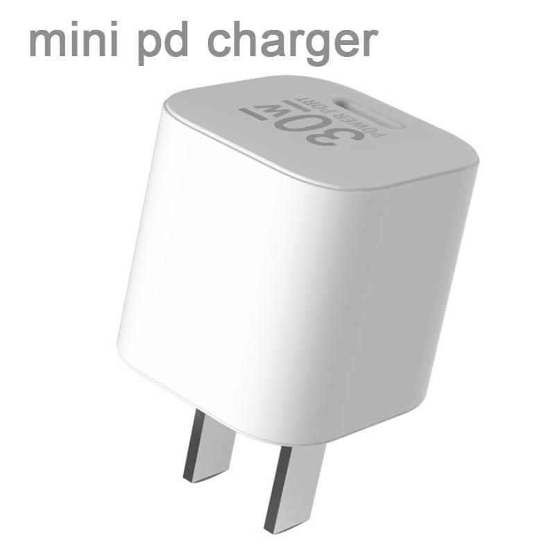 Szybka ładowarka PD 30W do pudełka ładującego Kostka PD 30W USB C Szybka ładowarka Zasilacz Kostka dla iPhone Samsung Xiaomi