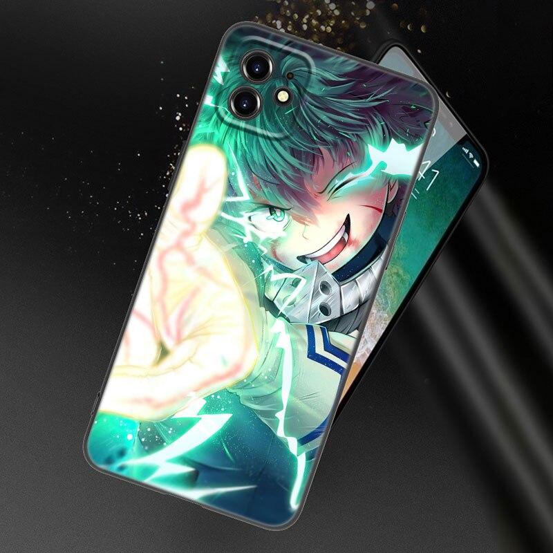 Pouzdro na telefon My Hero Academia pro Apple iPhone 13 12 Mini 11 Pro XS Max XR X 8 7 6S 6 Plus SE 2022 2020 5S 5 Měkký TPU Černý Kryt