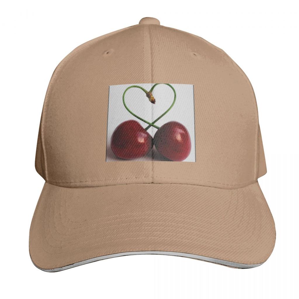Cherry in love Baseball Cap sun hat Fishing cap Luxury Unisex Hat beach hat Unisexs Baseball Womens