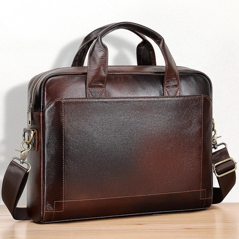 

2024 Премиальная мужская сумка-кроссбоди для бизнеса и ноутбука из коровьей кожи