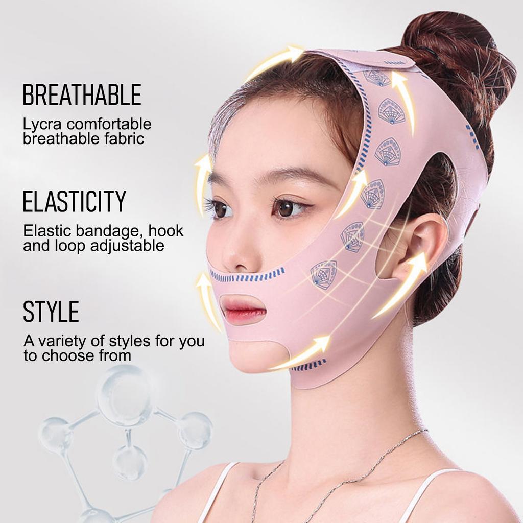 Facial V-Shaped Up Lift Belt Double Chin Reducer Face Slimming Strap for Daily Use Face