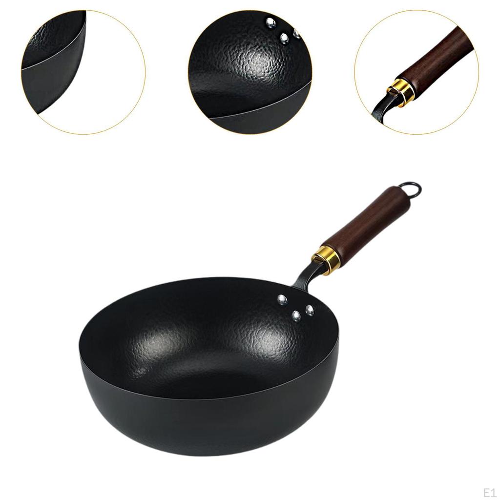Gas Wok with Hanging Ring And Wooden Handle