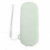 Sunglasses Pouch Magnetic Soft Portable Silicone Makeup Brush Pouch with Detachable Strap Green