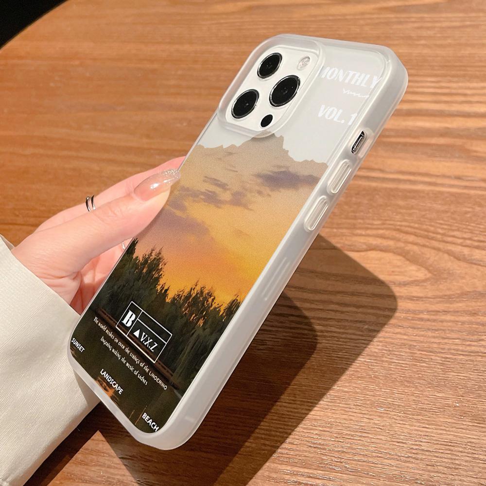 Mobile Phone Cases for iPhone 11 13 15 Pro Max 12 14 Pro Max Case iPhone 16 15 Plus 13 Pro 12 Frosted Texture Painted Cartoon Flowers