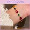 Geometrisches Oval Zirkon Herz Charm Armband für Damen Elegantes Schmuckstück Geschenk für Sie