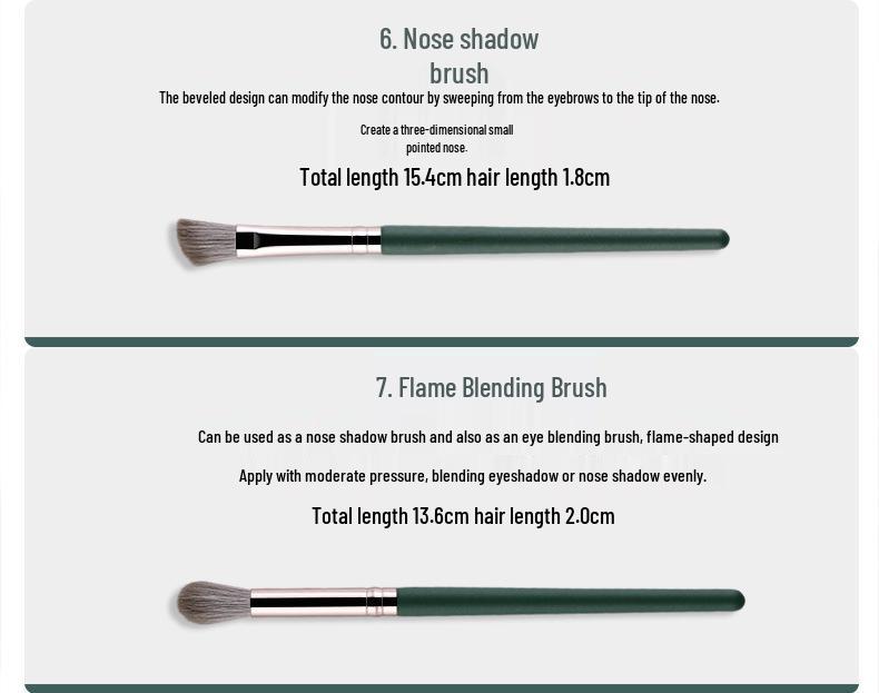 Green Cloud 14-Piece Beginner Makeup Brush Set - Ultra-Soft Bristles for Powder, Eyeshadow & More.