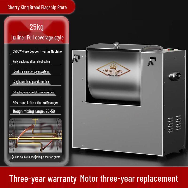 Stainless Steel Automatic Dough Mixer: 5-25 kg Capacity Kneading Machine.