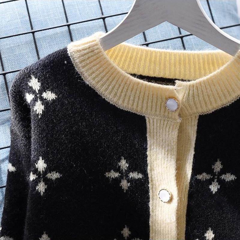 Pullover Mantel Strickjacke für Damen Herbst Winter Große Größe Vintage Locker Langarm Strick-Cardigan Pullover Jacke