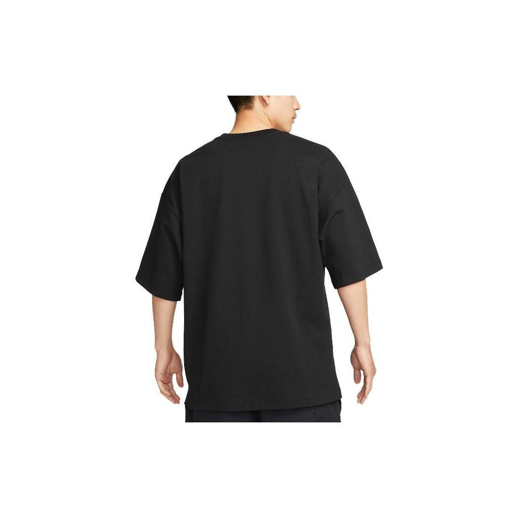 Nike Solid Color Logo Pullover Short Sleeve Crew Neck T-Shirt Men Tops Black FB9767-010