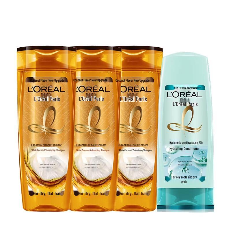 L Oréal Hair Oil Shampoo & Hyaluronic Conditioner Set