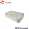 Frosted Metal Tinplate Storage Box with Flat Lid, 150x90x30mm