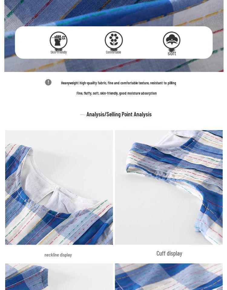 Stylish Plaid Stripe Vest & Lace Hem Top Two-Piece Set for Girls - Summer 2026 Collection