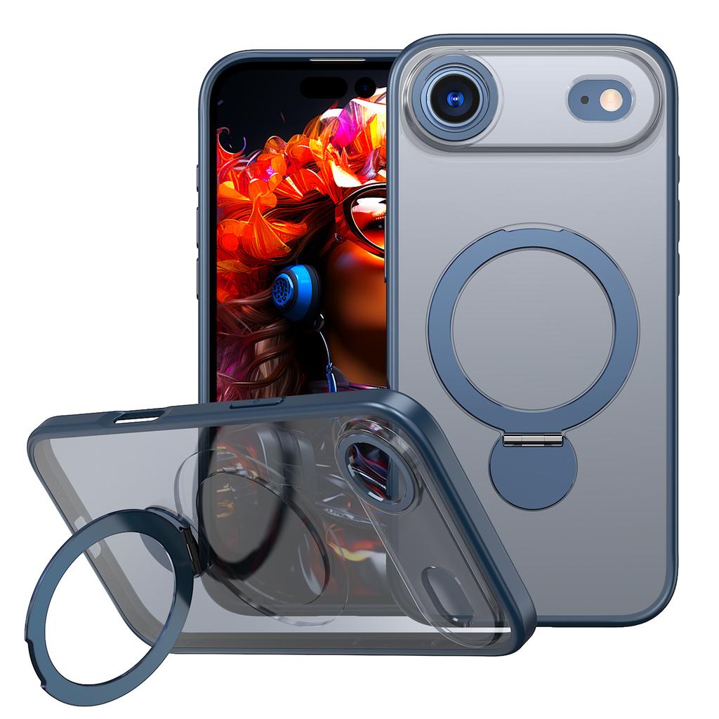 For IPhone17air Mobile Phone Case Transparent Magnetic Fulcrum Case for Apple 17promax All-inclusive Protective Case