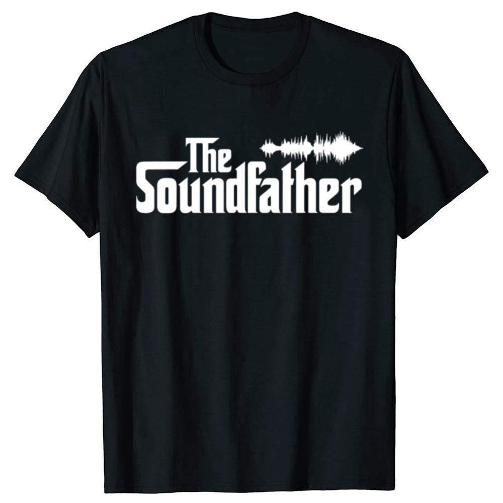 The Soundfather Audio Engineer Sound Engineer Tshirts Men Fashion Casual Tshirt 100 Cotton Loose Oversized T Shirt Summer