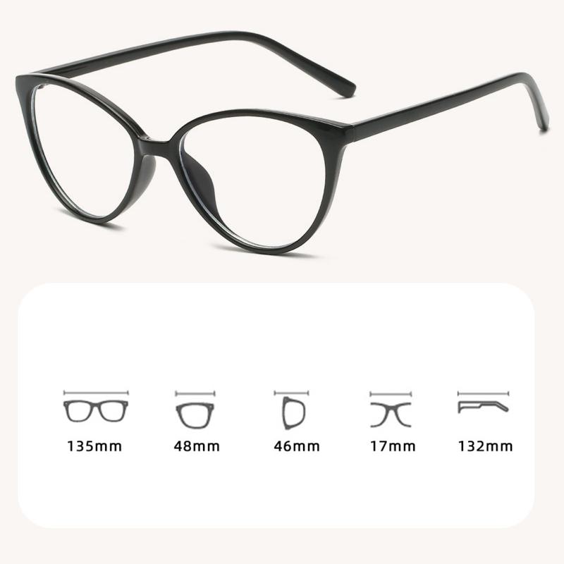 Little Xiangfeng Cat Eye Glasses For Women High-end Flat Light Mirror Retro Ultra Light Anti-blue Light Glasses Frame 1015